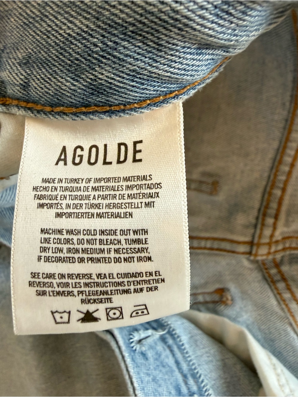 Agolde 90’s High Rise Light Blue Cropped Ankle Jeans - Picture 5 of 7